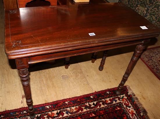 Late Victorian card table